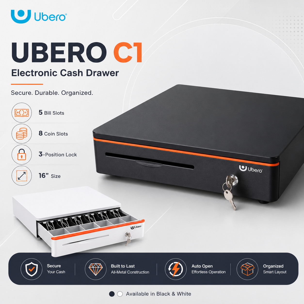 Ubero C1 Cash drawer Electronic - Image 2
