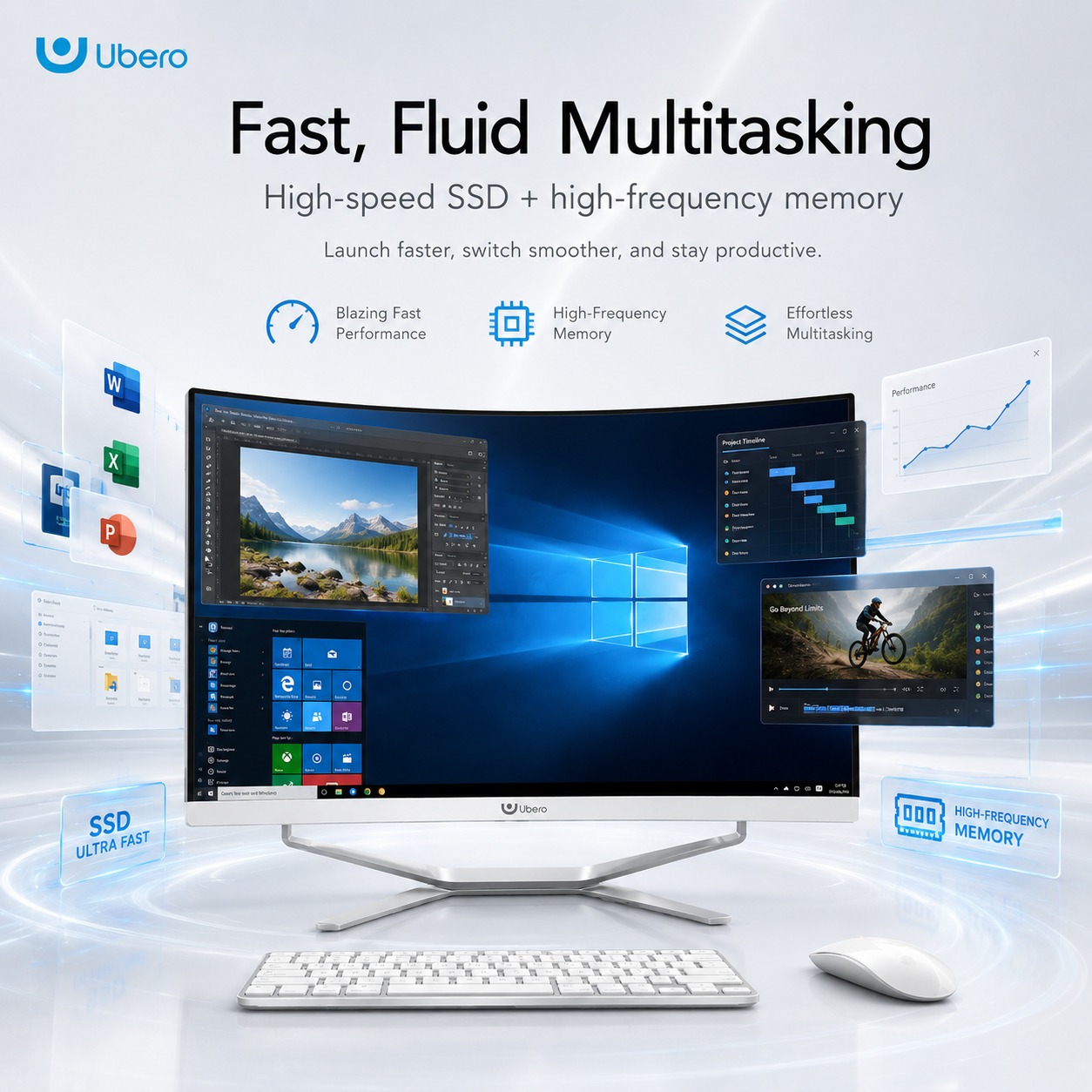 Ubero OneDesk C24 Curved All-in-One Desktop PC - Image 7