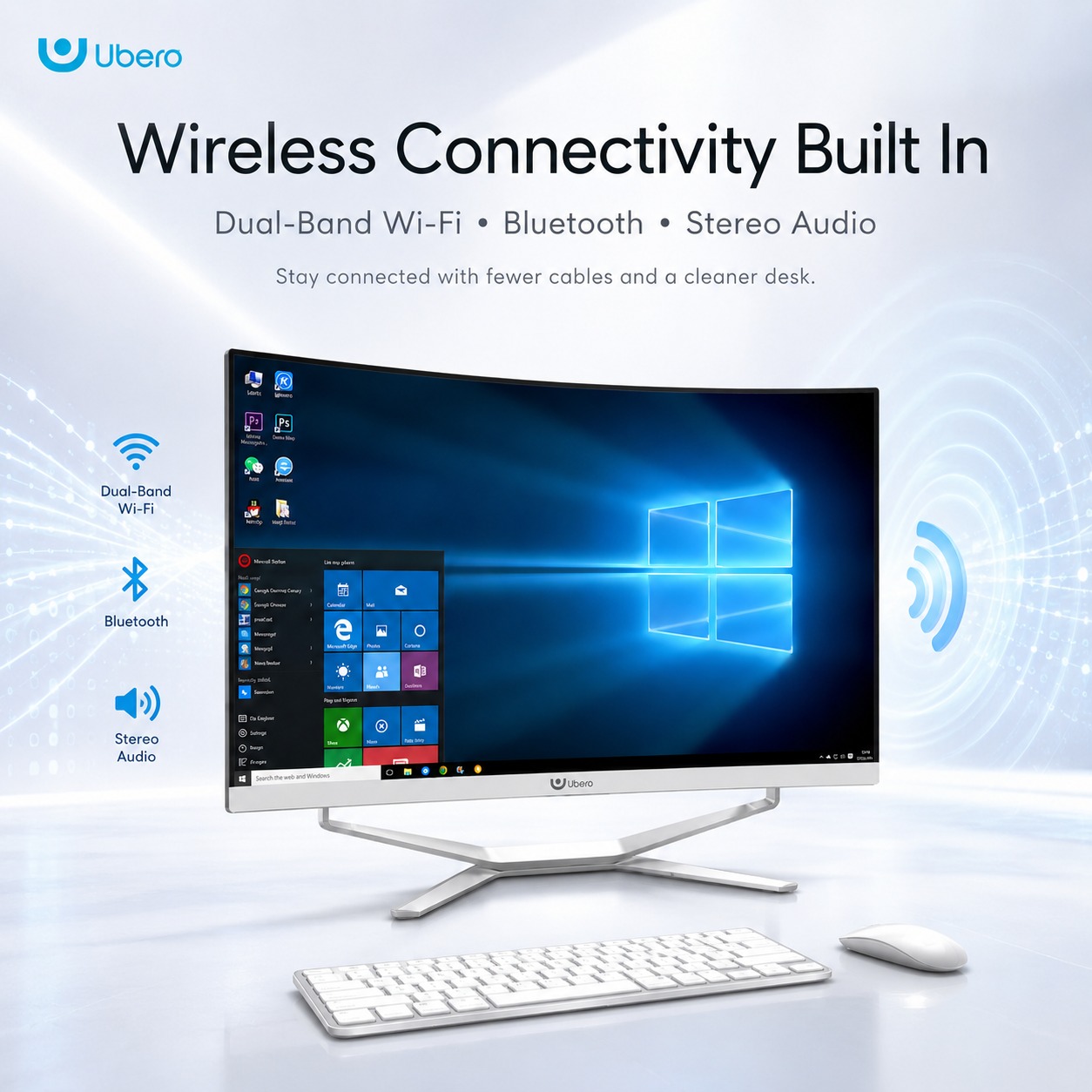 Ubero OneDesk C24 Curved All-in-One Desktop PC - Image 6