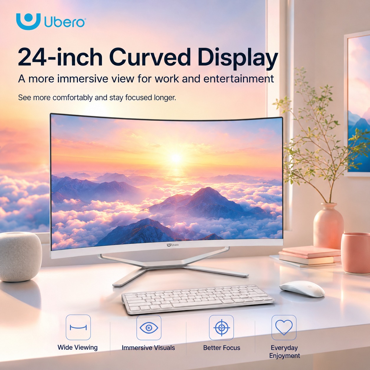 Ubero OneDesk C24 Curved All-in-One Desktop PC - Image 3