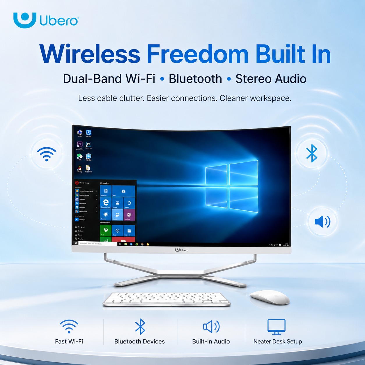 Ubero OneDesk C24 Curved All-in-One Desktop PC - Image 11