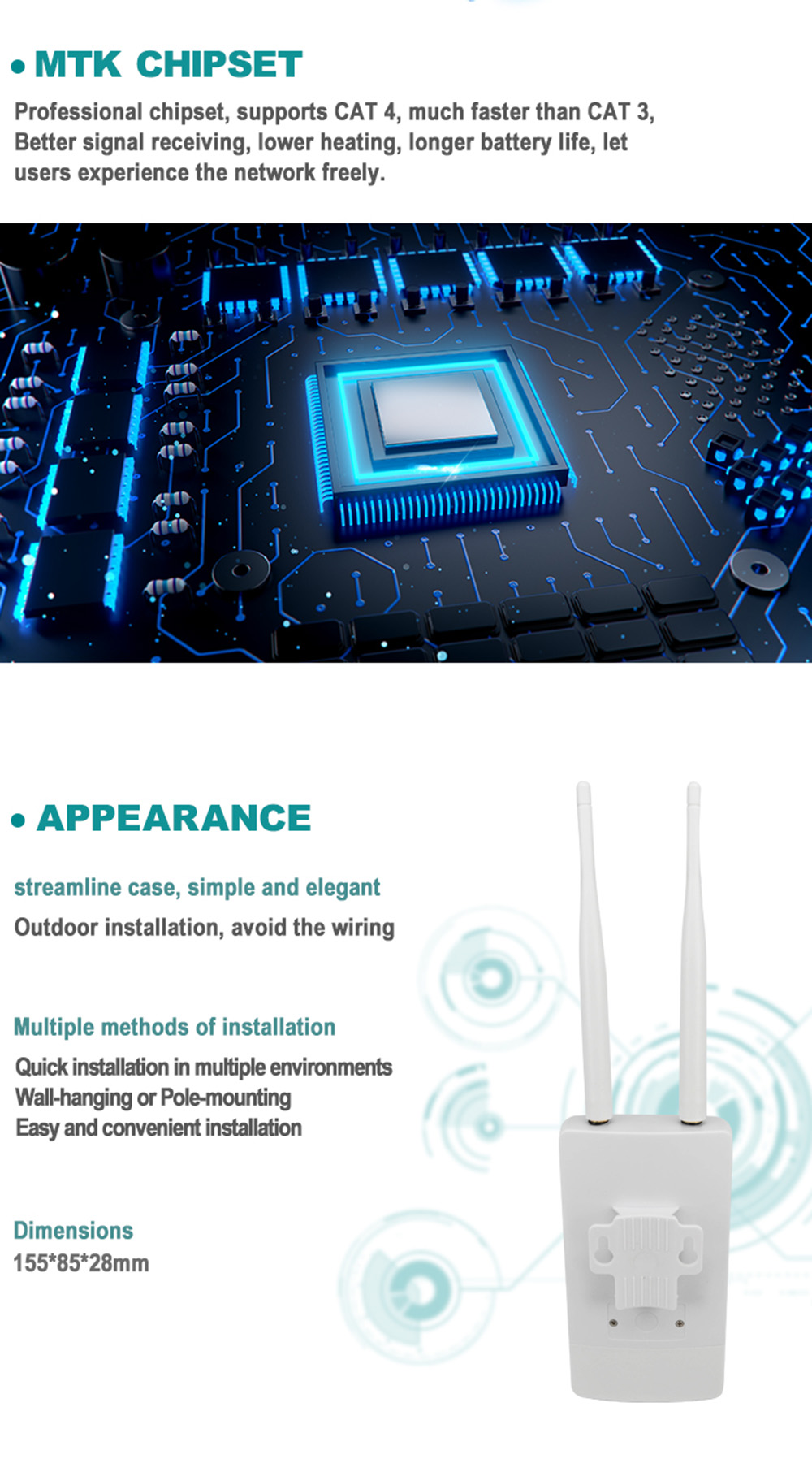 Ubero R2 4G 300mbps Outdoor WiFi Router with Sim Card - Image 7