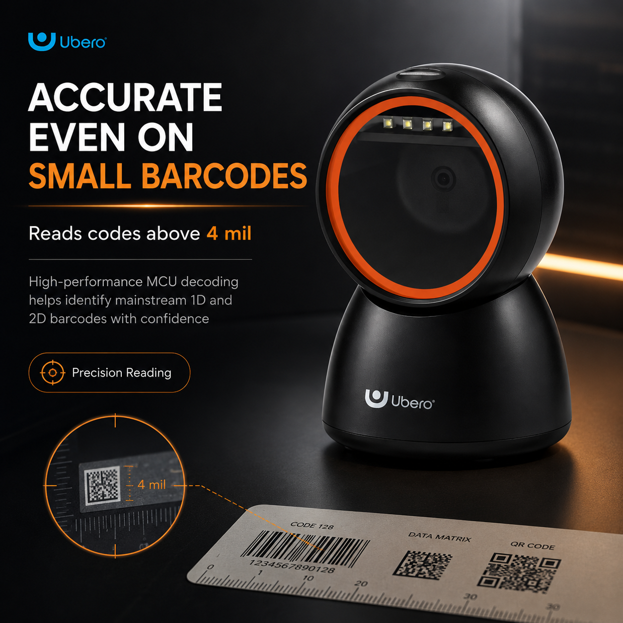 Ubero S3 Desktop Omidirectional 2D Barcode Scanner - Image 15