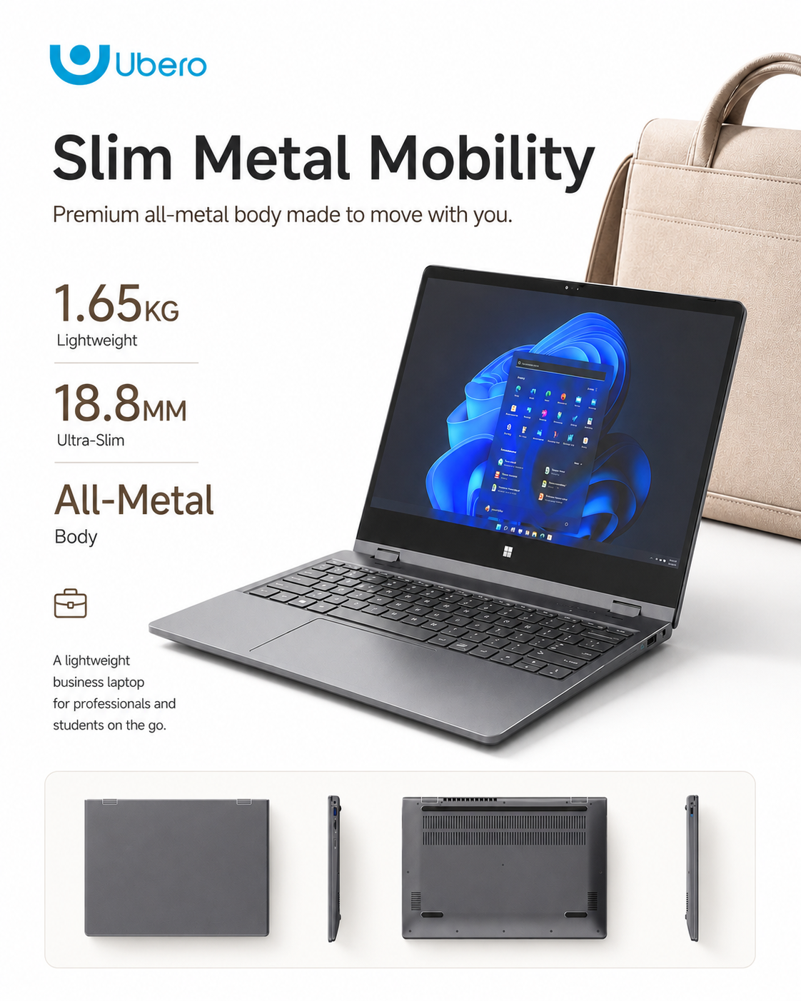 Ubero L1 Yoga Slim 360° Flip 14 Inch Touchscreen Laptop - Image 26