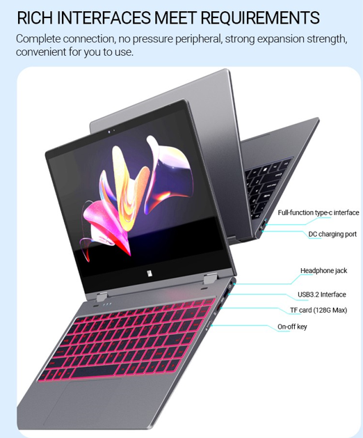 Ubero L1 Yoga Slim 360° Flip 14 Inch Touchscreen Laptop - Image 12